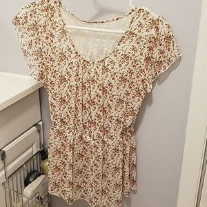 Flower and lace shirt